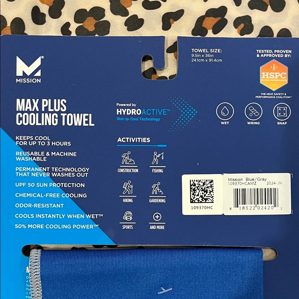 Mission Max Plus Cooling Towel Blue